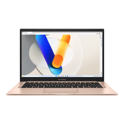 ASUS Notebook Vivobook 14 (Terra Cotta) Intel Core 5 120U | 14" FHD (1920 x 1080) IPS 60hz | 8GB DDR4 on board + 8GB DDR4 SO-DIMM | 512GB M.2 NVMe SSD | Shared | Windows 11 Home | Microsoft Office Home 2024 + Microsoft 365 Basic | X1404VA-EB1417WSM