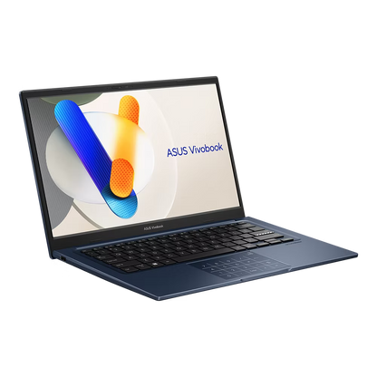 ASUS Notebook Vivobook 14 (Quiet Blue) Intel Core 5 120U | 14" FHD (1920 x 1080) IPS 60hz | 8GB DDR4 on board + 8GB DDR4 SO-DIMM | 512GB M.2 NVMe SSD | Shared | Windows 11 Home | Microsoft Office Home 2024 + Microsoft 365 Basic | X1404VA-EB1418WSM