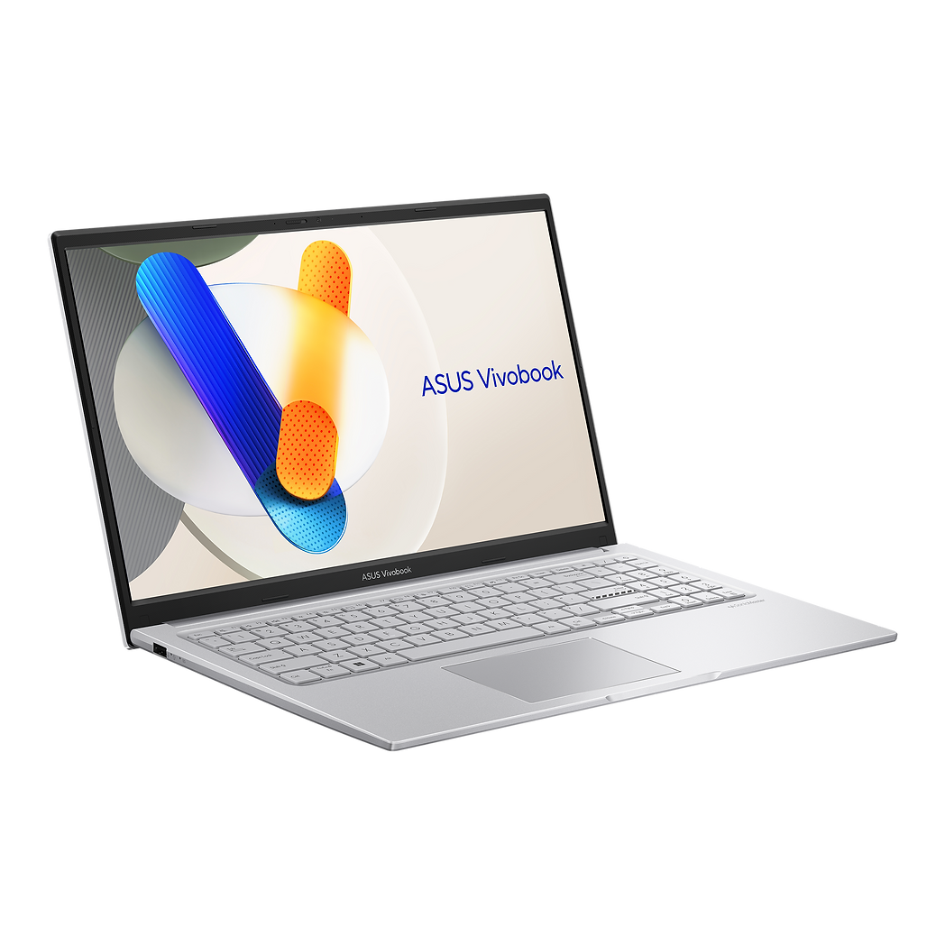 ASUS Notebook Vivobook 15 (Cool Silver) Intel Core 5 120U | 15.6" FHD (1920 x 1080) IPS 60hz | 8GB DDR4 on board + 8GB DDR4 SO-DIMM | 512GB M.2 NVMe SSD | Shared | Windows 11 Home | Microsoft Office Home 2024 + Microsoft 365 Basic | X1504VA-BQ3583WSM
