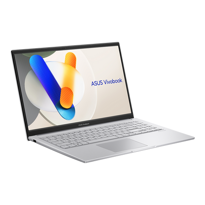 ASUS Notebook Vivobook 15 (Cool Silver) Intel Core 5 120U | 15.6" FHD (1920 x 1080) IPS 60hz | 8GB DDR4 on board + 8GB DDR4 SO-DIMM | 512GB M.2 NVMe SSD | Shared | Windows 11 Home | Microsoft Office Home 2024 + Microsoft 365 Basic | X1504VA-BQ3583WSM
