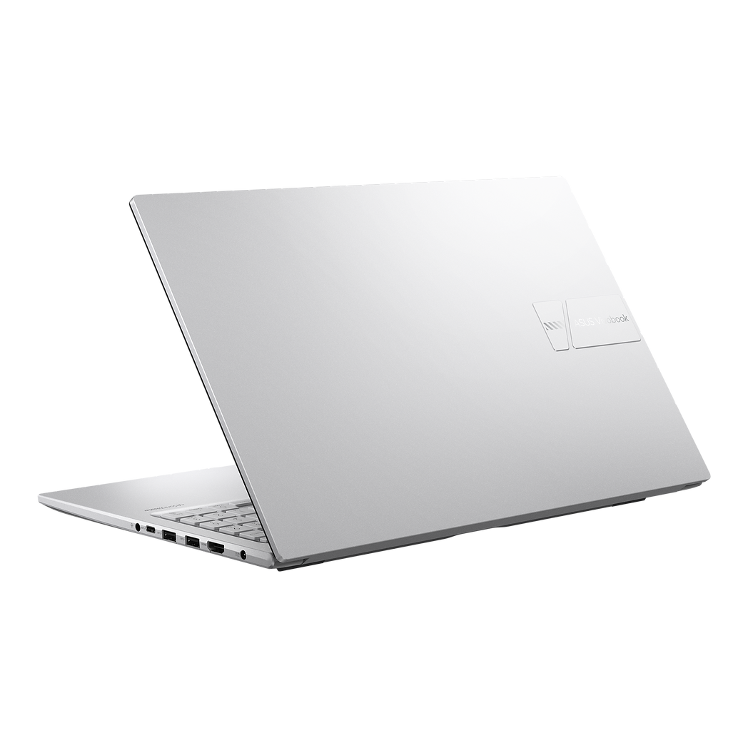 ASUS Notebook Vivobook 15 (Cool Silver) Intel Core 5 120U | 15.6" FHD (1920 x 1080) IPS 60hz | 8GB DDR4 on board + 8GB DDR4 SO-DIMM | 512GB M.2 NVMe SSD | Shared | Windows 11 Home | Microsoft Office Home 2024 + Microsoft 365 Basic | X1504VA-BQ3583WSM