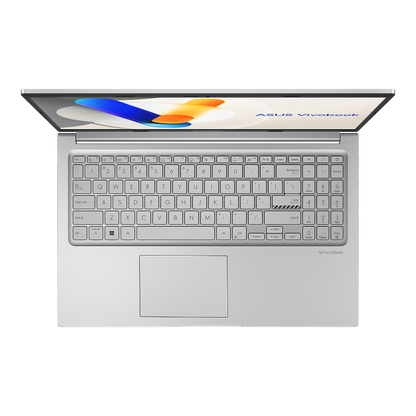ASUS Notebook Vivobook 15 (Cool Silver) Intel Core 5 120U | 15.6" FHD (1920 x 1080) IPS 60hz | 8GB DDR4 on board + 8GB DDR4 SO-DIMM | 512GB M.2 NVMe SSD | Shared | Windows 11 Home | Microsoft Office Home 2024 + Microsoft 365 Basic | X1504VA-BQ3583WSM