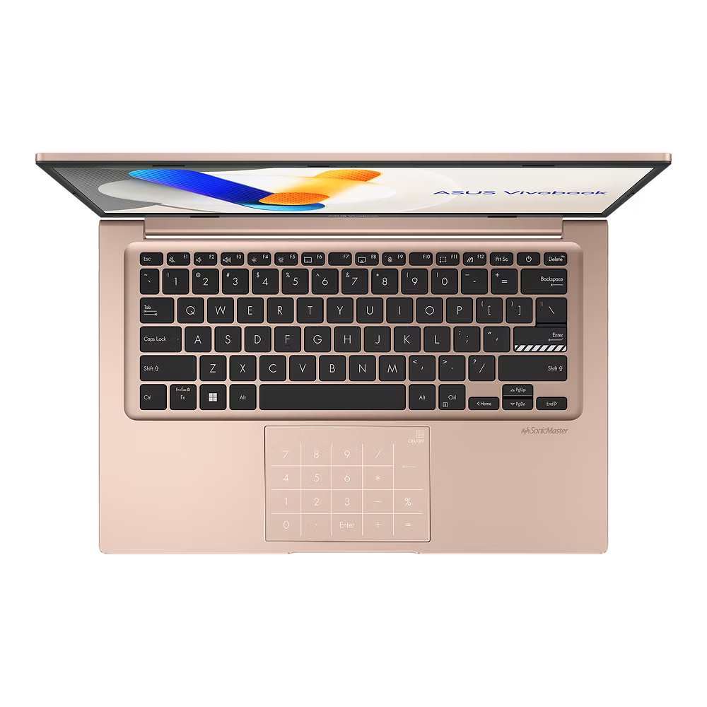ASUS Notebook Vivobook 14 (Terra Cotta) Intel Core 5 120U | 14" FHD (1920 x 1080) IPS 60hz | 8GB DDR4 on board + 8GB DDR4 SO-DIMM | 512GB M.2 NVMe SSD | Shared | Windows 11 Home | Microsoft Office Home 2024 + Microsoft 365 Basic | X1404VA-EB1417WSM