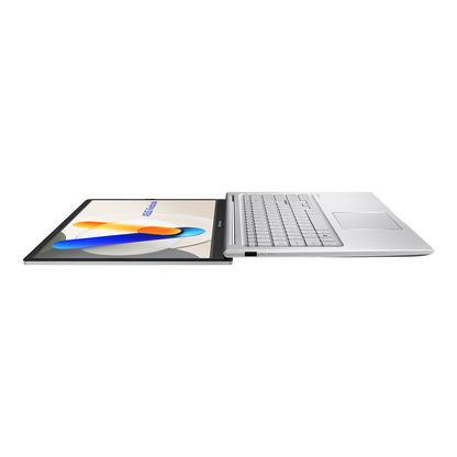 ASUS Notebook Vivobook 15 (Cool Silver) Intel Core 5 120U | 15.6" FHD (1920 x 1080) IPS 60hz | 8GB DDR4 on board + 8GB DDR4 SO-DIMM | 512GB M.2 NVMe SSD | Shared | Windows 11 Home | Microsoft Office Home 2024 + Microsoft 365 Basic | X1504VA-BQ3583WSM
