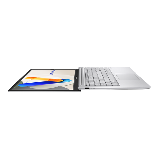 ASUS Notebook Vivobook 15 (Cool Silver) Intel Core 5 120U | 15.6" FHD (1920 x 1080) IPS 60hz | 8GB DDR4 on board + 8GB DDR4 SO-DIMM | 512GB M.2 NVMe SSD | Shared | Windows 11 Home | Microsoft Office Home 2024 + Microsoft 365 Basic | X1504VA-BQ3583WSM