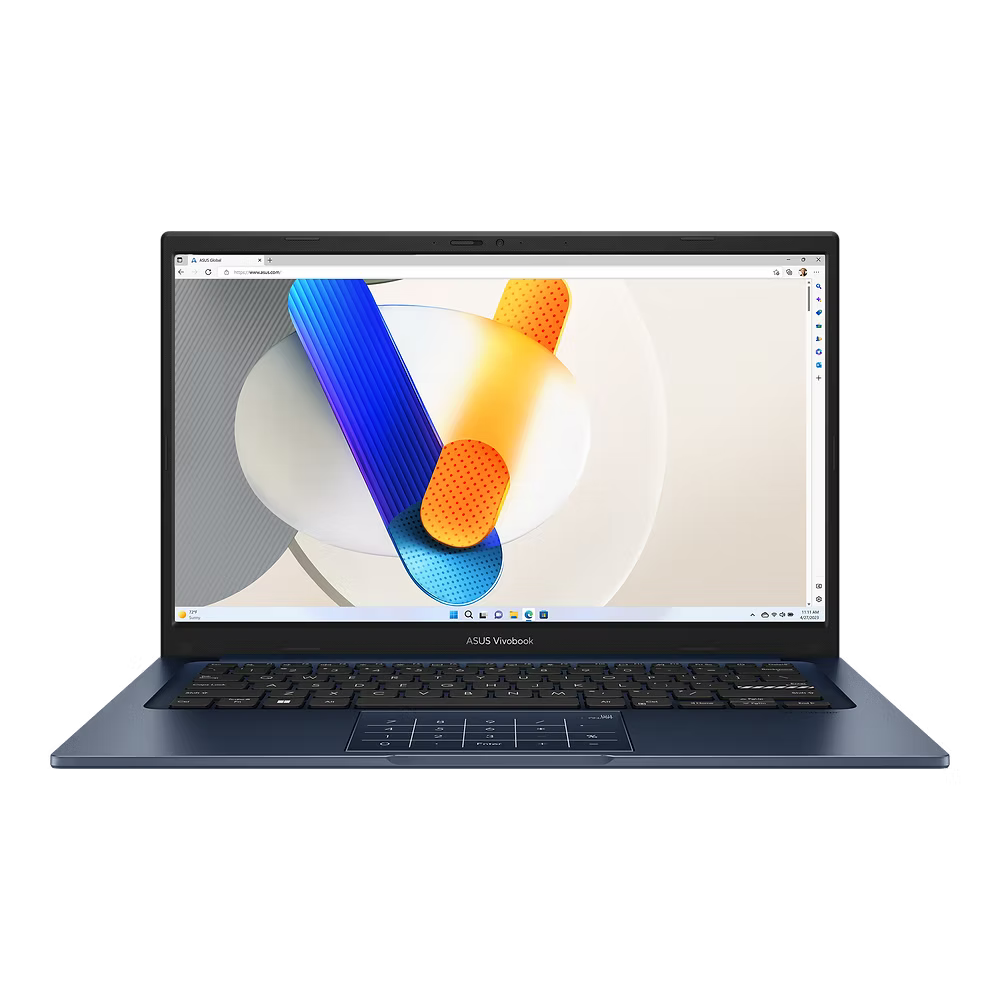 ASUS Notebook Vivobook 14 (Quiet Blue) Intel Core 5 120U | 14" FHD (1920 x 1080) IPS 60hz | 8GB DDR4 on board + 8GB DDR4 SO-DIMM | 512GB M.2 NVMe SSD | Shared | Windows 11 Home | Microsoft Office Home 2024 + Microsoft 365 Basic | X1404VA-EB1418WSM