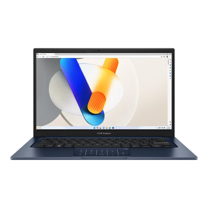 ASUS Notebook Vivobook 14 (Quiet Blue) Intel Core 5 120U | 14" FHD (1920 x 1080) IPS 60hz | 8GB DDR4 on board + 8GB DDR4 SO-DIMM | 512GB M.2 NVMe SSD | Shared | Windows 11 Home | Microsoft Office Home 2024 + Microsoft 365 Basic | X1404VA-EB1418WSM