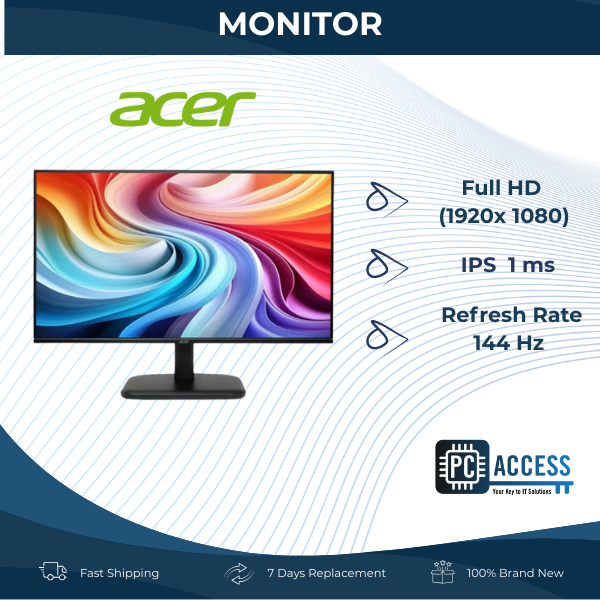 ACER 24.5" EK251Q P6BI 144Hz IPS Monitor