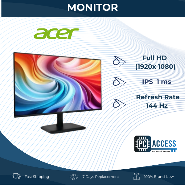 ACER 24.5" EK251Q P6BI 144Hz IPS Monitor