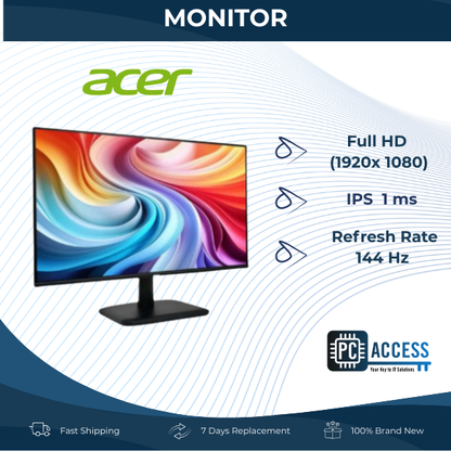 ACER 24.5" EK251Q P6BI 144Hz IPS Monitor