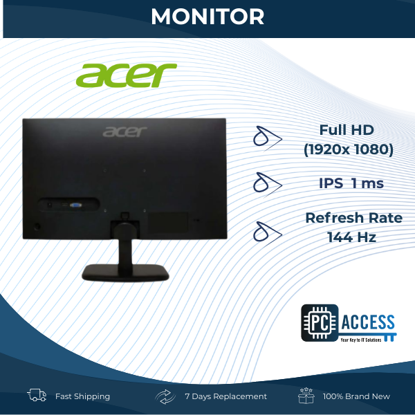 ACER 24.5" EK251Q P6BI 144Hz IPS Monitor