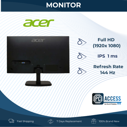 ACER 24.5" EK251Q P6BI 144Hz IPS Monitor